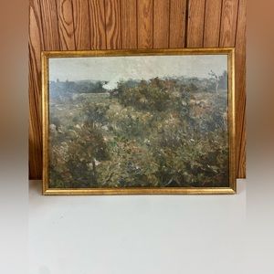 Landscape Study Framed Wall Canvas Antique Gold - Studio McGee